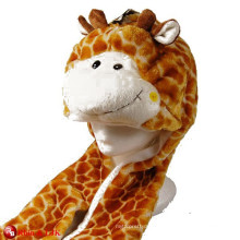 custom promotional lovely plush animal hat scarf glove